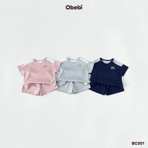 Bộ Cộc Cotton Phối Màu Hình Khủng Long Obebi Đáng Yêu Thoải Mái Cho Bé từ 5kg - 19kg BC301