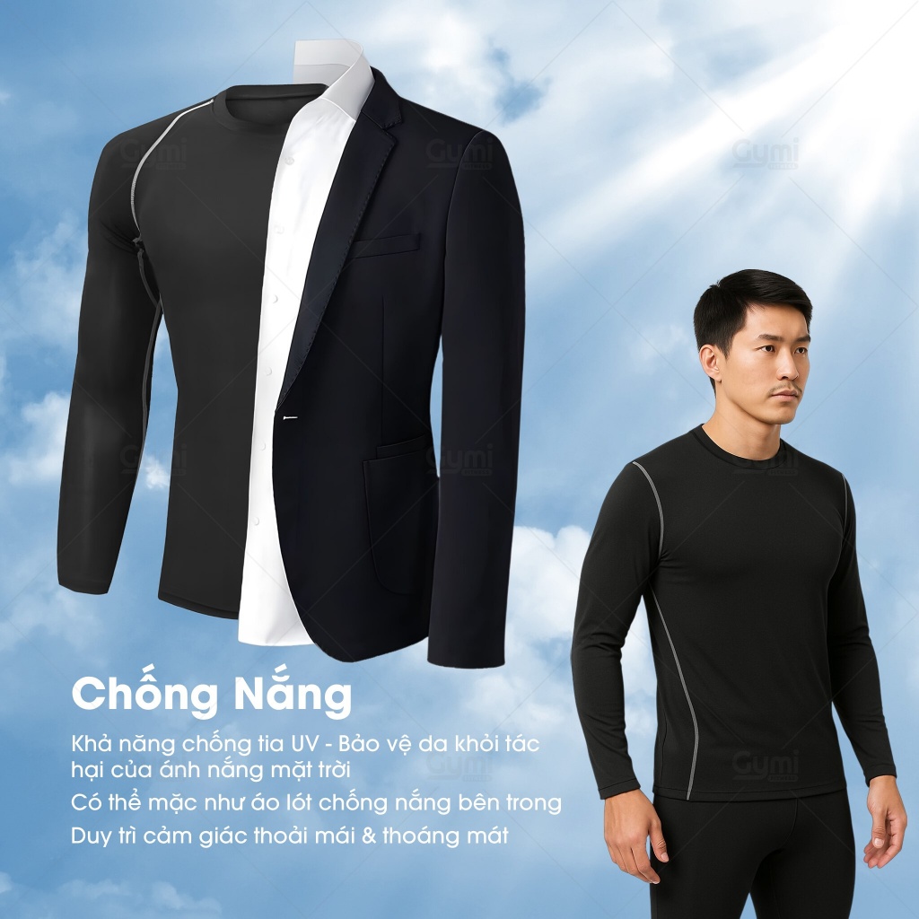 Áo Chống Nắng Tay Dài Thể Thao Nam Tập Gym Cao Cấp PRO COMBAT Bóng Đá Bóng Rổ Chơi Thể Thao - AoThunTheThao-AoTayDai