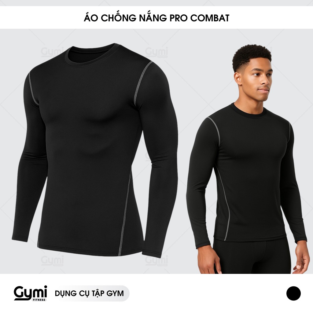 Áo Chống Nắng Tay Dài Thể Thao Nam Tập Gym Cao Cấp PRO COMBAT Bóng Đá Bóng Rổ Chơi Thể Thao - AoThunTheThao-AoTayDai