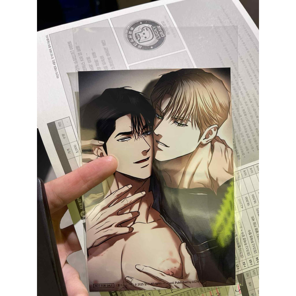 Gift Lezhin Pop up Store Daybreak Card BL Manhwa Backlight Jinx