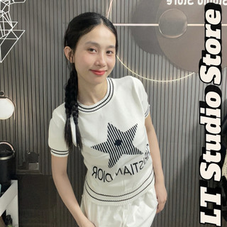 LT - Áo len nữ cổ tròn cộc tay len mongtoghi mềm mỏng mát mặc hè free size 784