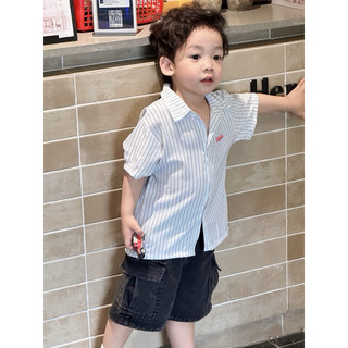 Áo sơ mi cộc tay cho bé trai bé gái Batala Kids, áo sơ mi KẺ CỘC TAY THÊU CHỮ BATALA phom Hàn Quốc cho bé mùa hè 2025