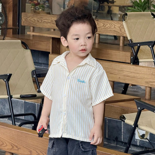 Áo sơ mi cộc tay cho bé trai bé gái Batala Kids, áo sơ mi KẺ CỘC TAY THÊU CHỮ BATALA phom Hàn Quốc cho bé mùa hè 2025