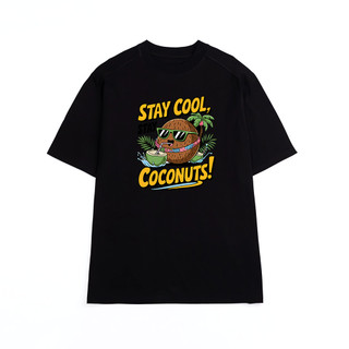 Áo thun oversize nam nữ Arttee mẫu Stay Cool Coconuts – Cotton 100% 250gsm, in bền đẹp