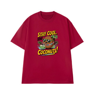 Áo thun oversize nam nữ Arttee mẫu Stay Cool Coconuts – Cotton 100% 250gsm, in bền đẹp