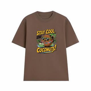 Áo thun oversize nam nữ Arttee mẫu Stay Cool Coconuts – Cotton 100% 250gsm, in bền đẹp