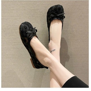 Giày búp bê bệt nữ chất ren( Hàng Chuẩn Loại I ) siêu đẹp thêu hoa nổi mã 04