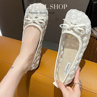 Giày búp bê bệt nữ chất ren( Hàng Chuẩn Loại I ) siêu đẹp thêu hoa nổi mã 04