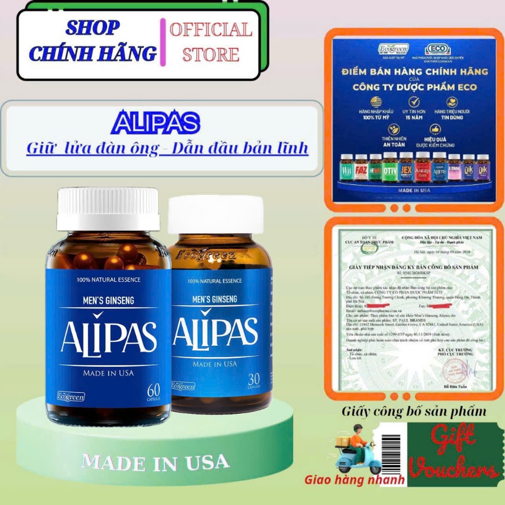 [ Chính hãng] ALIPAS - Tăng Cường Sức Khỏe Sinh Lý Nam | Shopee Việt Nam