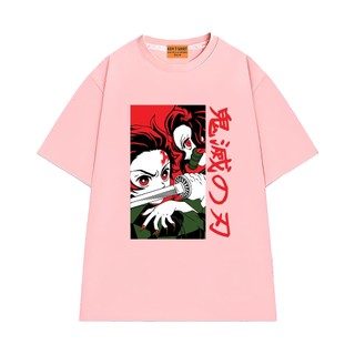 Áo Thun NGỐ TEE Anime Demon Slayer Movie Vô Hạn Thành Tanjiro và Nezuko Vải Cotton 75 Form Rộng