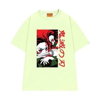 Áo Thun NGỐ TEE Anime Demon Slayer Movie Vô Hạn Thành Tanjiro và Nezuko Vải Cotton 75 Form Rộng
