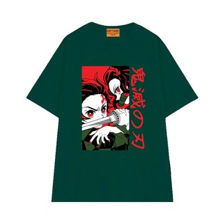 Áo Thun NGỐ TEE Anime Demon Slayer Movie Vô Hạn Thành Tanjiro và Nezuko Vải Cotton 75 Form Rộng