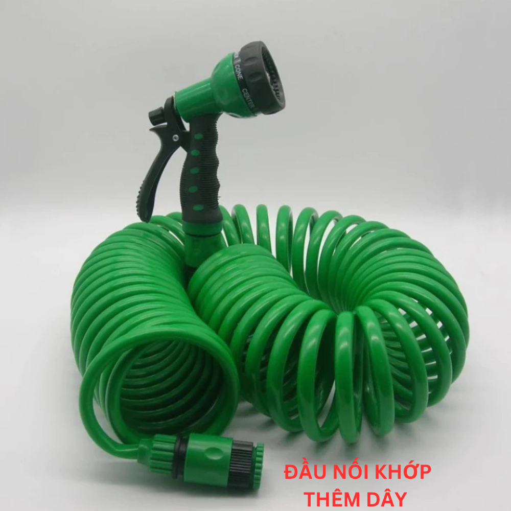 Bộ Vòi Tưới Cây Co Giãn 7.5m–30m | 7 Chế Độ Xịt Lò Xo Co Giãn Gọn Nhẹ Tưới Cây, Rửa Xe, Sân Vườn