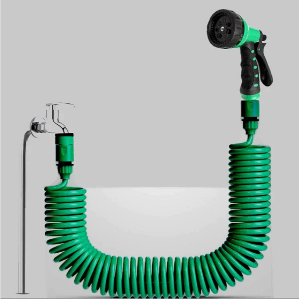 Bộ Vòi Tưới Cây Co Giãn 7.5m–30m | 7 Chế Độ Xịt Lò Xo Co Giãn Gọn Nhẹ Tưới Cây, Rửa Xe, Sân Vườn