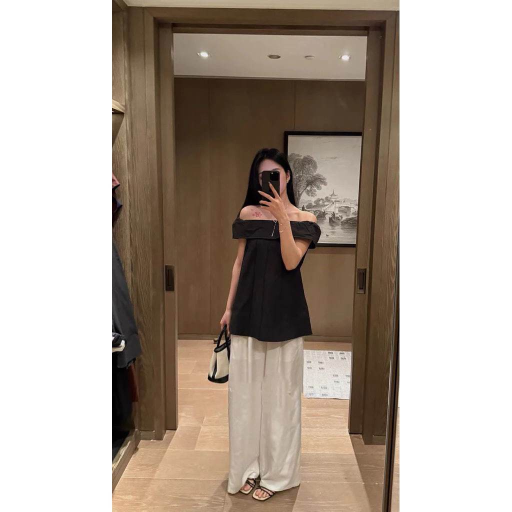𝗡𝗲𝗹𝗹𝘆 𝗟𝗶𝗻𝗲𝗻 - Áo Linen trễ vai BEELY
