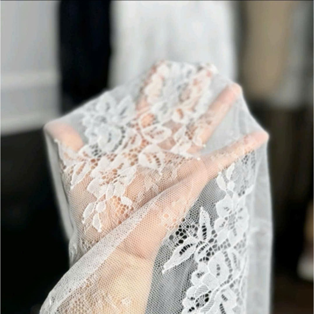 Chân Váy ren hoa midi dài 95cm big size chun co dãn