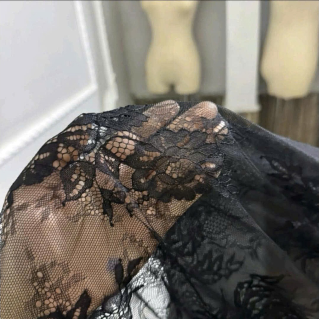 Chân Váy ren hoa midi dài 95cm big size chun co dãn