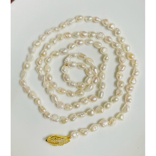 Chuỗi vòng cổ MS:2276VH ngọc trai nước ngọt tự nhiên dài 100vm.