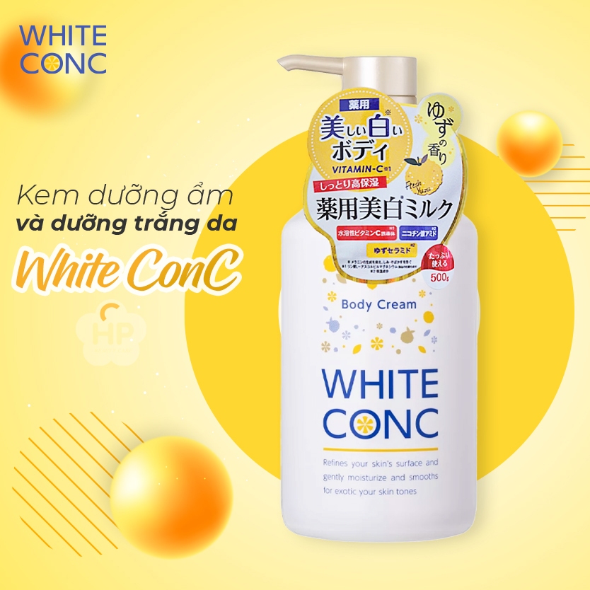 Sữa Dưỡng Thể Trắng Sáng Da Yuzu White Conc Body Milk Yuzu (Chai 500g)