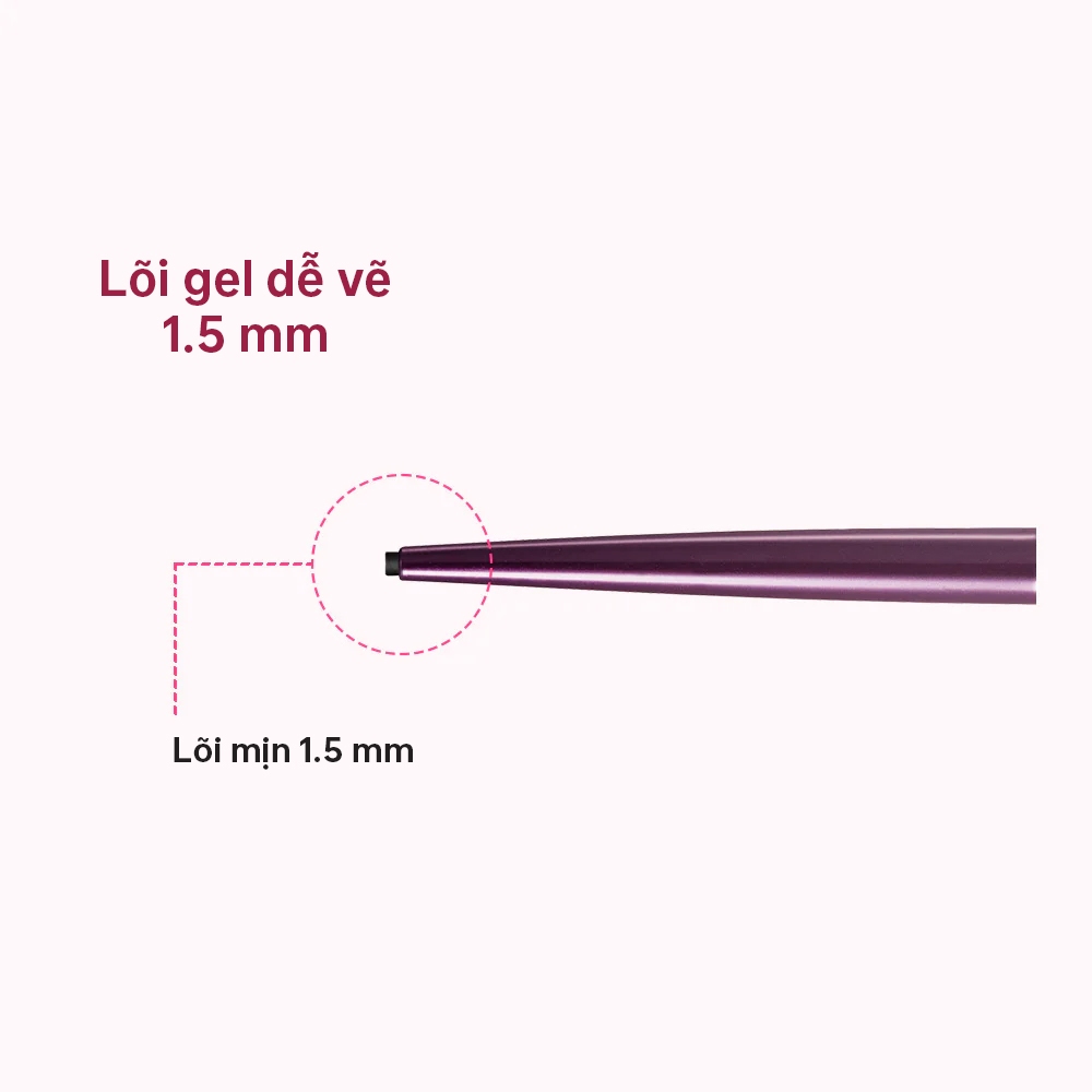 Bút Chì Gel Kẻ Mí Mắt Siêu Chống Trôi Dạng Xoay Kissme Heroine Make Long Stay Sharp Màu Đen 01