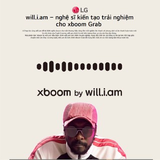 Loa Bluetooth LG xboom Grab - GRAB.AVNMLBK, Loa bluetooth đến từ Peerless, AI Sound , AI Calibration, AI Lighting