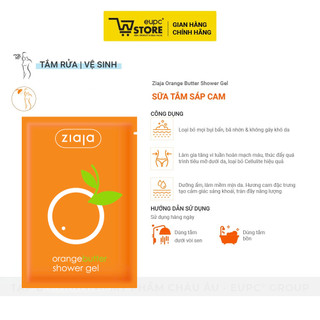 Ziaja Orange Butter Shower Gel 7ml - Sữa tắm Sáp Cam