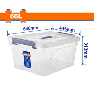 ĐỒ NGHỀ WADFOW Hộp nhựa trữ kho trắng trong 33L WTB2335 / 47L WTB2350 / 66L WTB2370 / 87L WTB2390