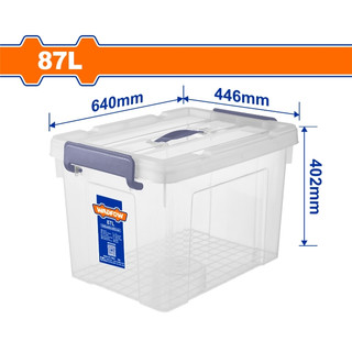 ĐỒ NGHỀ WADFOW Hộp nhựa trữ kho trắng trong 33L WTB2335 / 47L WTB2350 / 66L WTB2370 / 87L WTB2390