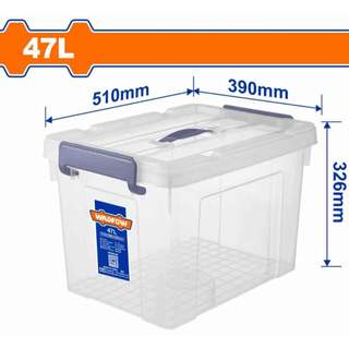 ĐỒ NGHỀ WADFOW Hộp nhựa trữ kho trắng trong 33L WTB2335 / 47L WTB2350 / 66L WTB2370 / 87L WTB2390