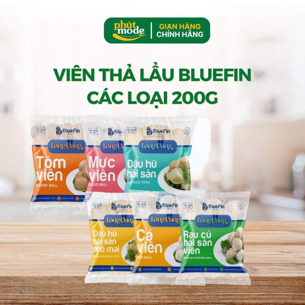 Viên Thả Lẩu BLUEFIN 200g Các Loại - Thả lẩu, Chiên, Luộc, Tiện lợi
