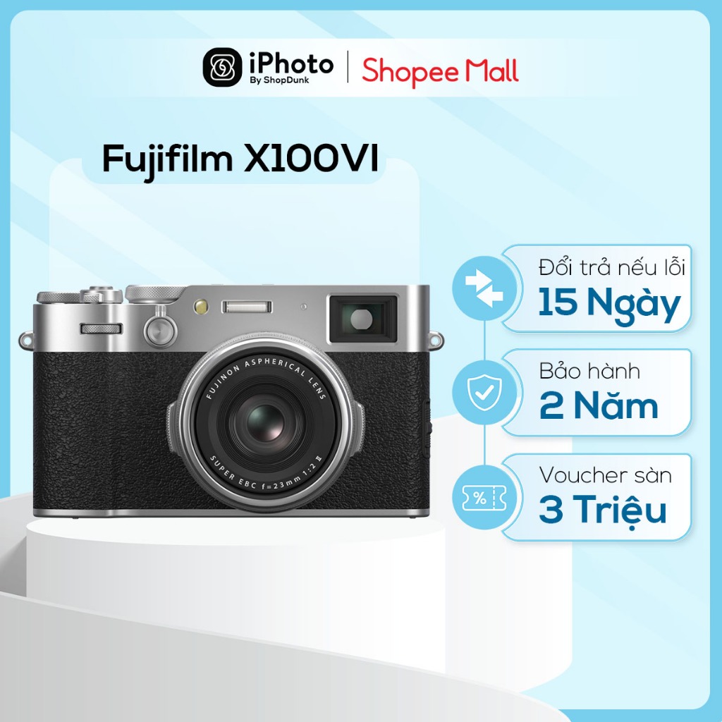 Máy Ảnh Fujifilm X100VI Chính Hãng - Máy Ảnh Compact Cao Cấp Bảo Hành 2 Năm