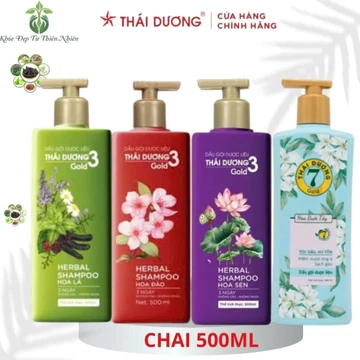 Dầu Gội Dược Liệu Thái Dương 3 và 7 Thái Dương Chai 500ml, Ngăn Ngừa Rụng Tóc, Gàu Ngứa, Sao Thái Dương