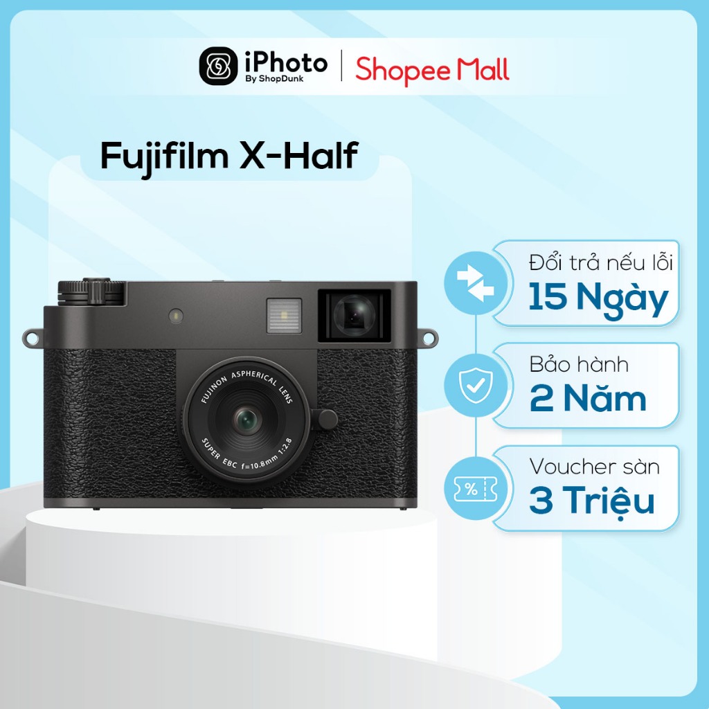 Máy Ảnh Fujifilm X-Half Chính Hãng – Thiết Kế Cổ Điển, Gọn Nhẹ, Bảo Hành 2 Năm
