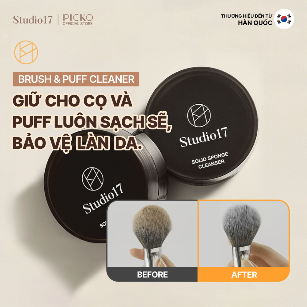 Sáp Vệ Sinh Cọ & Mút Trang Điểm STUDIO17 BRUSH & PUFF CLEANER | Shopee ...