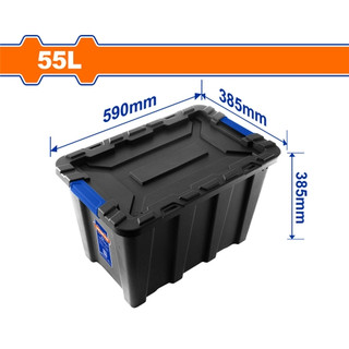 ĐỒ NGHỀ WADFOW Hộp nhựa trữ kho đen 25L WTB3325 / 40L WTB3340 / 55L WTB3355 / 80L WTB3380 / 100L WTB331B
