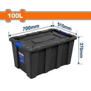 ĐỒ NGHỀ WADFOW Hộp nhựa trữ kho đen 25L WTB3325 / 40L WTB3340 / 55L WTB3355 / 80L WTB3380 / 100L WTB331B