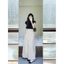 Set Đồ Nữ -Set Áo Zip Đen Mix Chân Váy Đũi Xoắn Eo Dáng Dài Hàng 2 Lớp Siêu Xinh