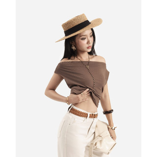Áo Thun Nữ JP Fashion Kiểu Trễ Vai, Dáng Ôm, Chất Liệu Mềm Mại, Phong Cách Hàn Quốc 10211878