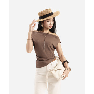 Áo Thun Nữ JP Fashion Kiểu Trễ Vai, Dáng Ôm, Chất Liệu Mềm Mại, Phong Cách Hàn Quốc 10211878