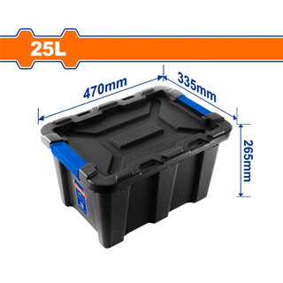 ĐỒ NGHỀ WADFOW Hộp nhựa trữ kho đen 25L WTB3325 / 40L WTB3340 / 55L WTB3355 / 80L WTB3380 / 100L WTB331B