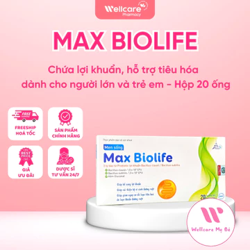 [TIÊU HÓA] Men Uống Max Biolife Hộp 20 Ống Bổ Sung Lợi Khuẩn Cải Thiện Tiêu Hóa