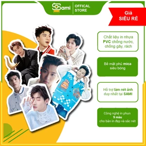 in sticker nam châm theo yêu cầu set 1 tờ a4 nhựa PVC ép MICA dẻo chống nước hit tủ lạnh SAMI