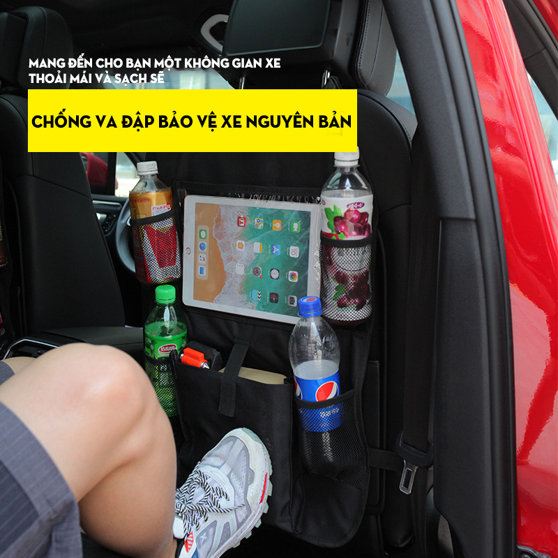 Túi đựng đồ thông minh gắn lưng ghế xe ô tô TICAUTO, dễ dàng vệ sinh, chất liệu vải oxford cao cấp chống mài mòn