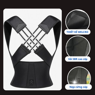 Đai chống gù lưng AOLIKES, hỗ trợ định hình, cải thiện vóc dáng, có nẹp hỗ trợ thẳng lưng điều chỉnh dáng đi cơ thể