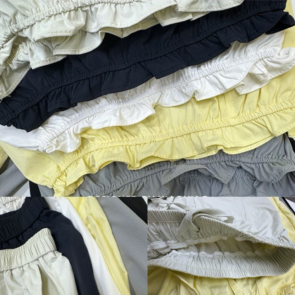 Quần Dài Lỡ Bom Thụng Chun Gấu Phối Bèo - Tôn Dáng Chất Gió Lụa Đẹp Mềm Mát Xuân Hè SANA CLOSET #2521