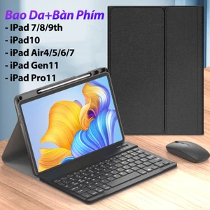 Bao Da+Bàn Phím Cho iPad10th Gen11 Ốp Vỏ Bàn Phím Cảm Ứng Từ Tính Cho iPad Air 4/5/6/7th 11 M2 Air M3 Pro11 iPad 7/