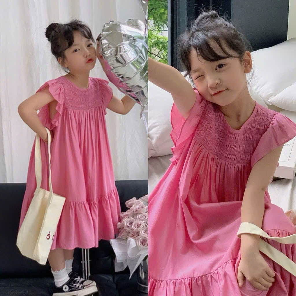 Váy bé gái dáng maxi L032 thời trang trẻ em – váy dài công chúa xinh xắn, size 80–130 (9–27kg)