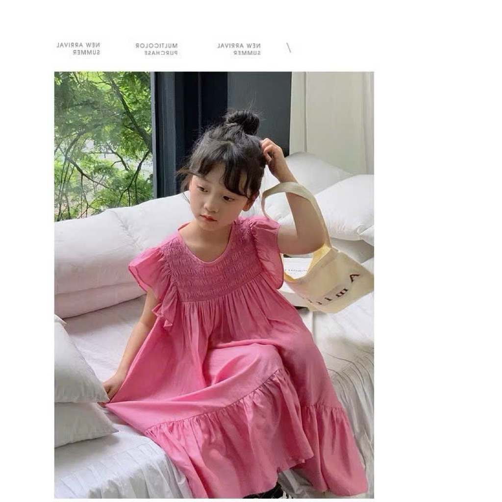 Váy bé gái dáng maxi L032 thời trang trẻ em – váy dài công chúa xinh xắn, size 80–130 (9–27kg)