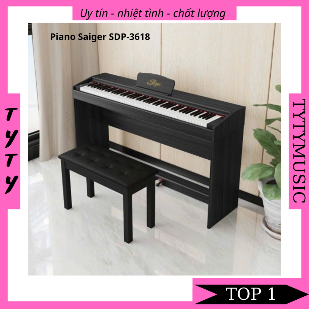 Đàn Piano Điện Saiger model SDP-3618 đủ 88 phím búa nặng như đàn cơ