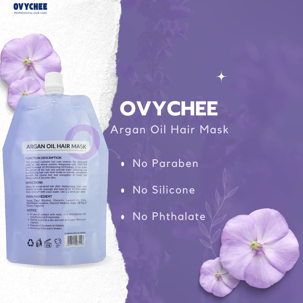 Kem Hấp Ủ Tóc Ovychee Collagen Argan Oil 500ml | Dưỡng Tóc Mềm Mượt, Bóng Khỏe & Dễ Chải